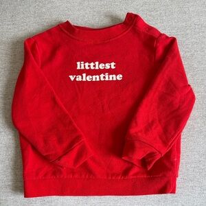 Cat & Jack Red Littlest Valentine Sweatshirt